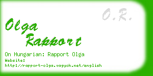 olga rapport business card